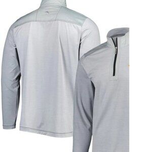 NWT Tommy Bahama Men's Plus Gray On Deck Island Zone Half-Zip Jacket XXXL